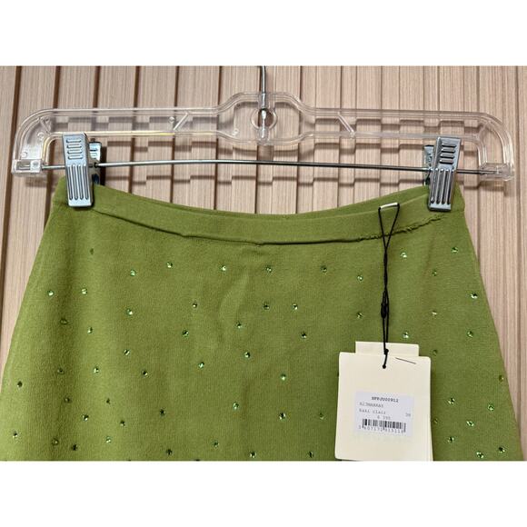 SANDRO Manray Crystal-Embellished Midi Skirt Sz 6 New with Tags - Picture 8 of 16